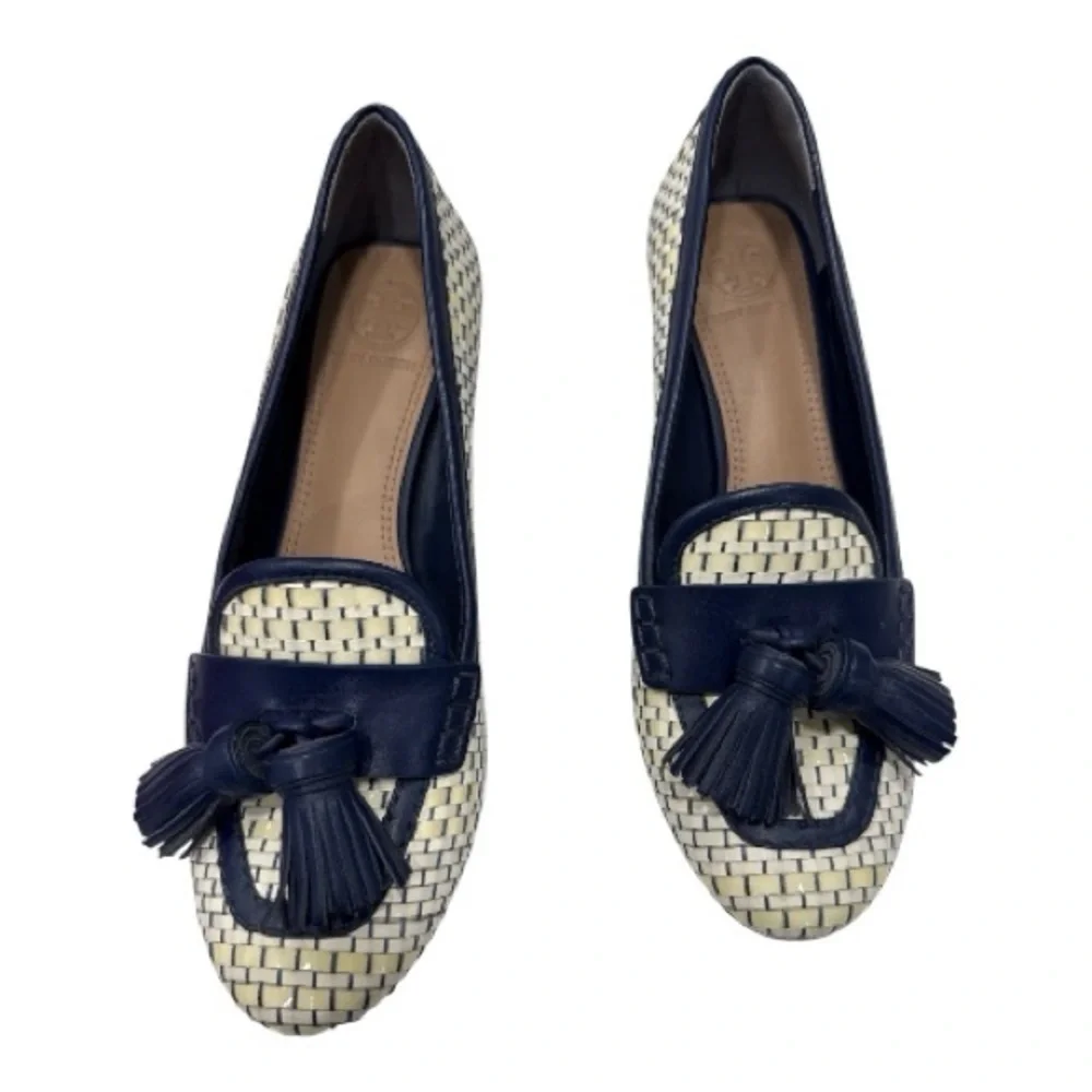 Tory Burch Womens Stamford Woven Tassel Pump size 6.5